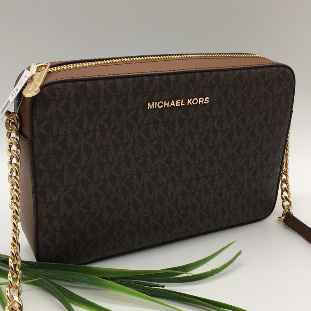 MICHAEL KORS LG EW CROSSBODY Bag Brown - Picture 2 of 8